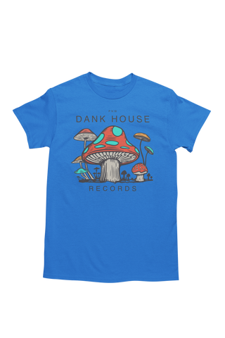 Brand New! Dank House Records Mushroom tee - Blue