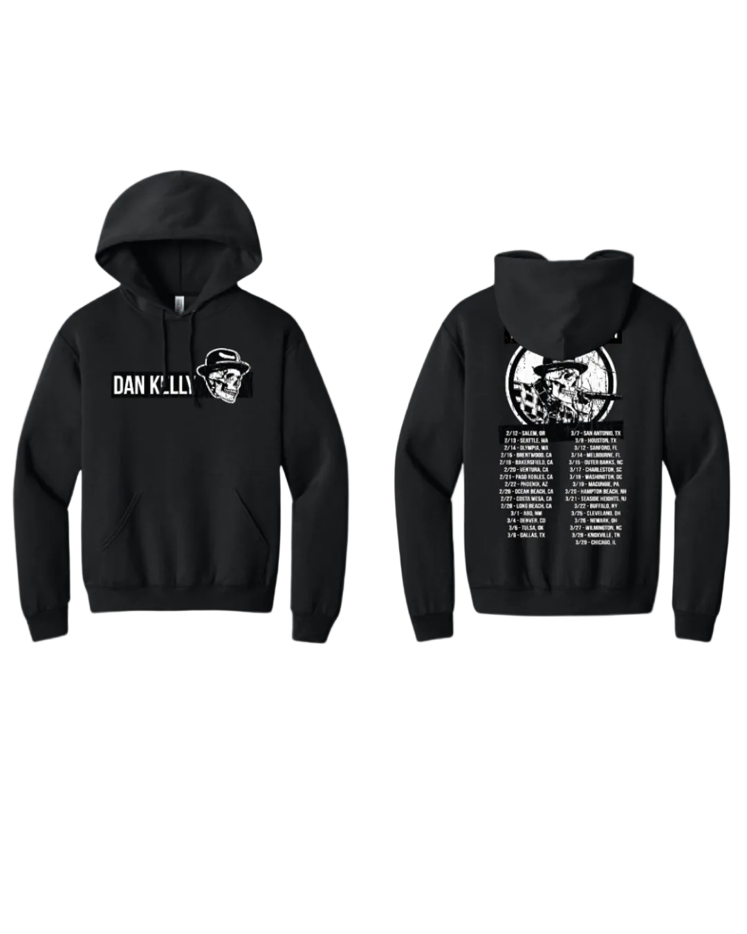 Dan Kelly Skelly Anthem Tour Hoodie - Black
