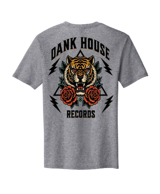 Brand NEW! Dank House Records Tiger Tee - Grey