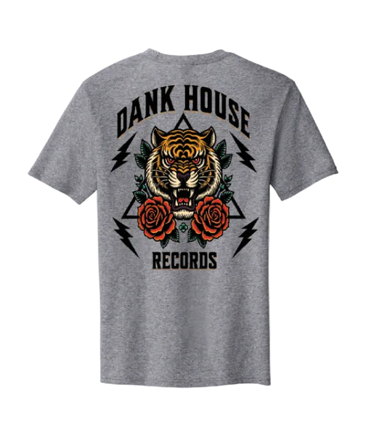 Brand NEW! Dank House Records Tiger Tee - Grey