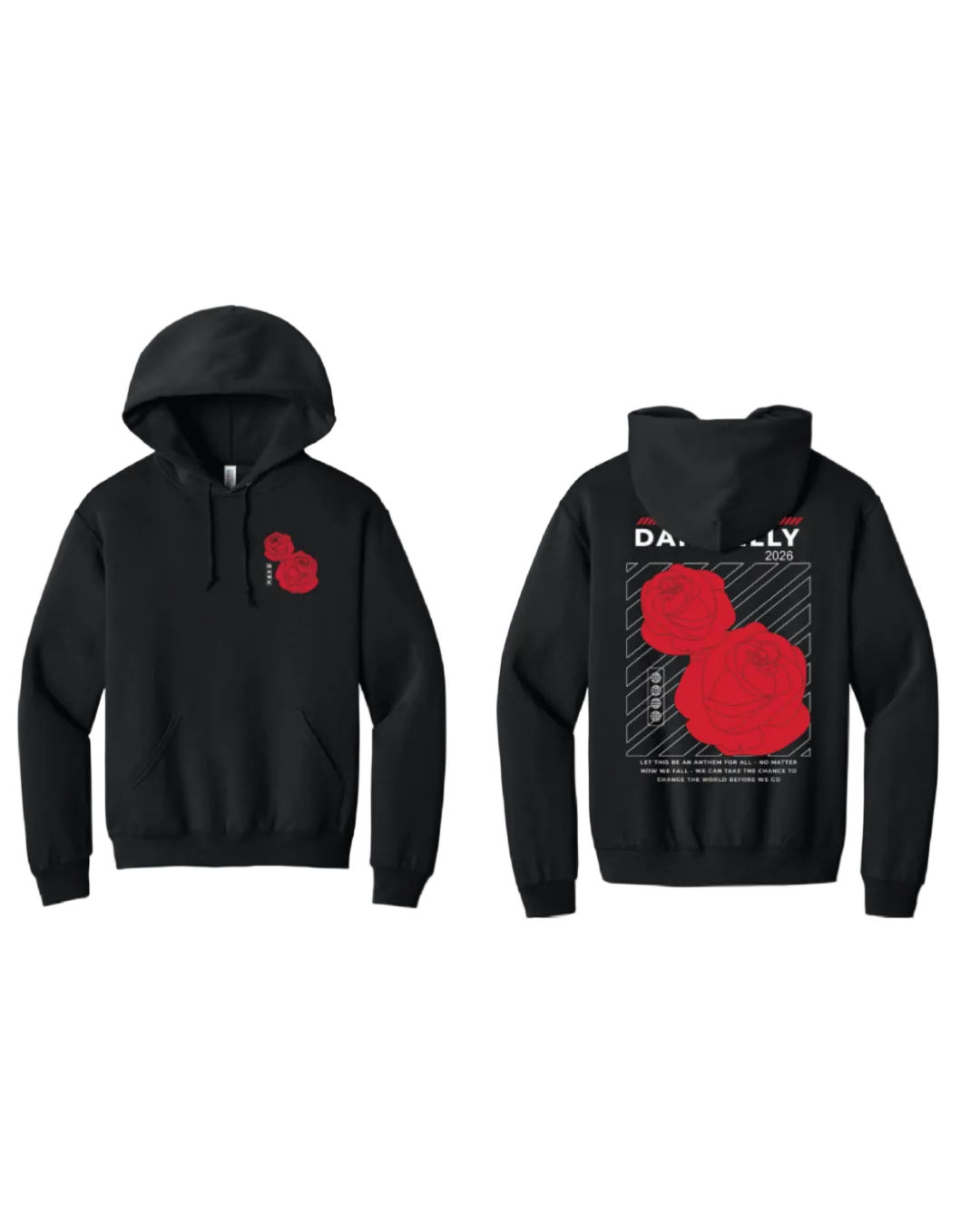 BRAND NEW! DANK Roses Hoodie (Black)