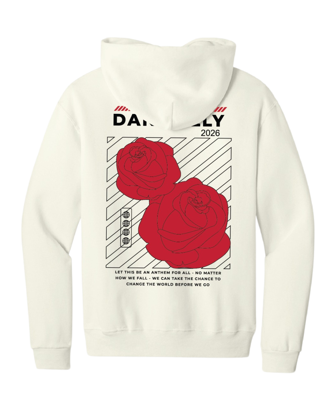 BRAND NEW! DANK Roses Hoodie (Sweet Cream)