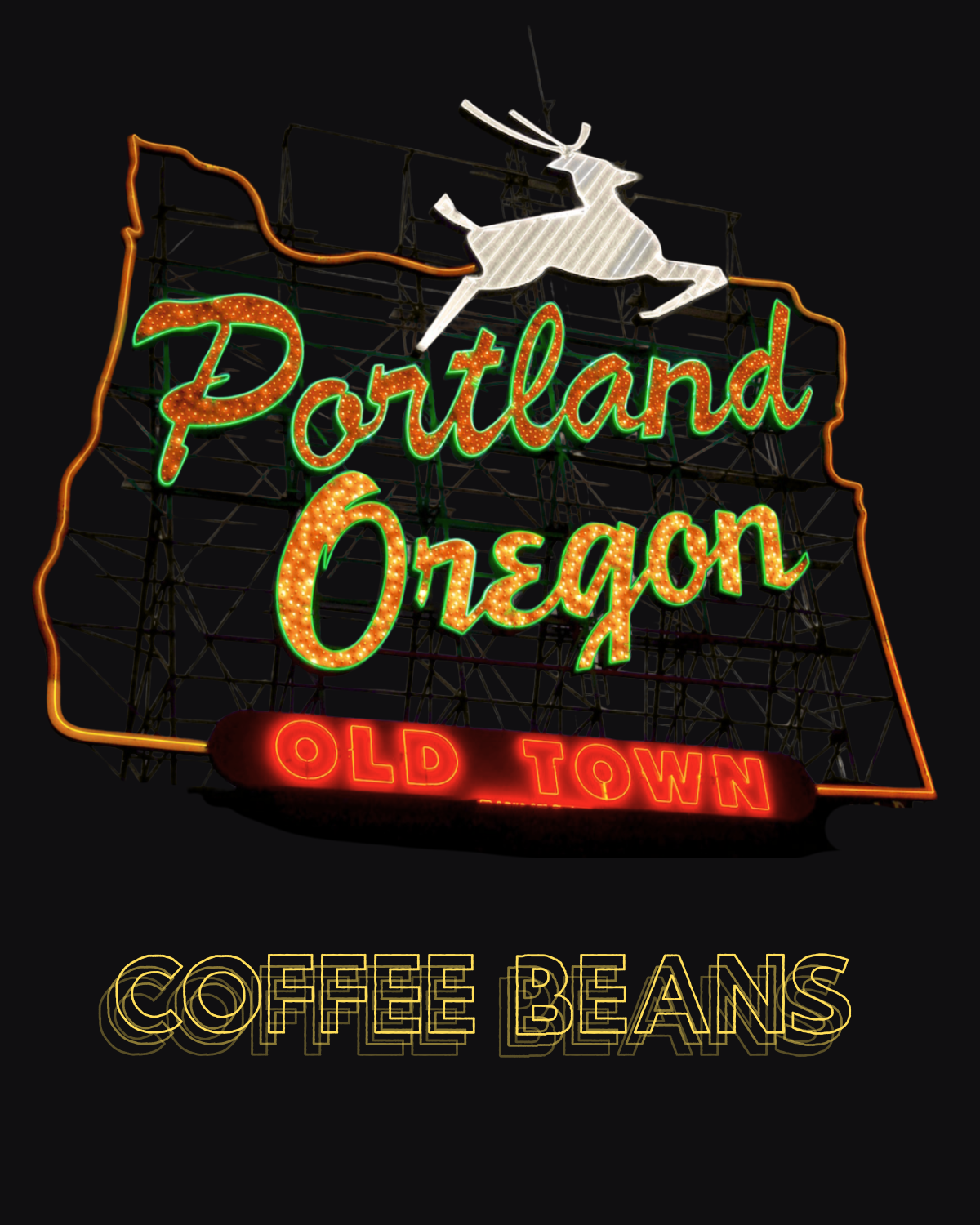 NEW! Portland Oregon MED Roast Coffee Beans