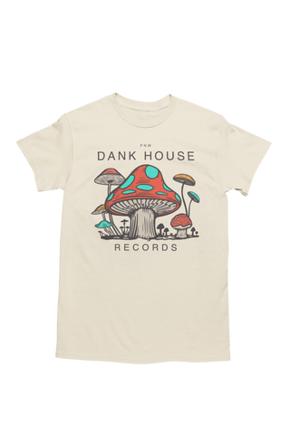 Brand New! Dank House Records Mushroom tee - Sand