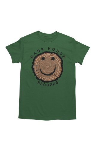 Brand New! Happy Wood Dank House Records tee - Green